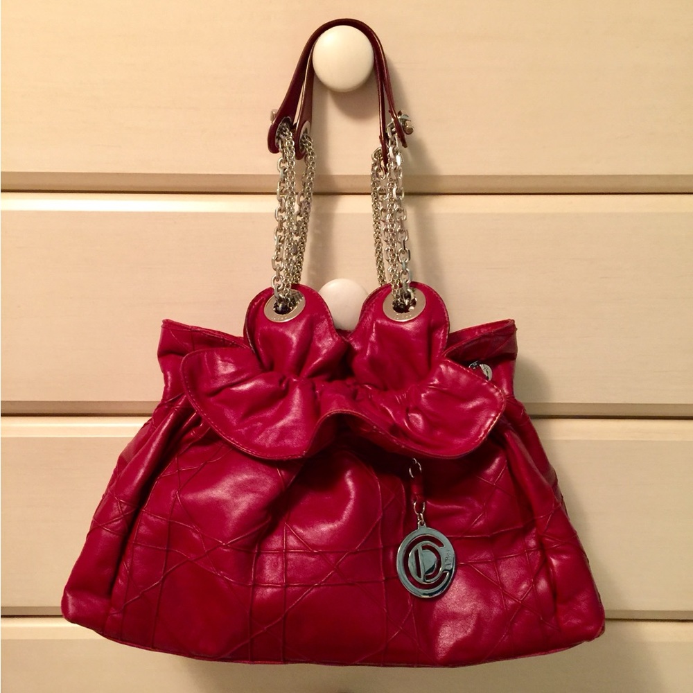 Christian Dior Lamb Skin Cannage Le Trente Leather Chain Shoulder Bag